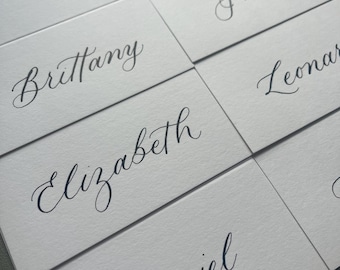 Calligraphy Place Cards, Folded Wedding Place Card, Name Cards, Event Place Cards, Escort Cards