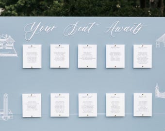 Acrylic Letters "Your Seat Awaits" Laser Cut with Adhesive , DIY Wedding Signage