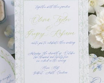 Southern Wedding Invites | Grandmillennial Style Invitations