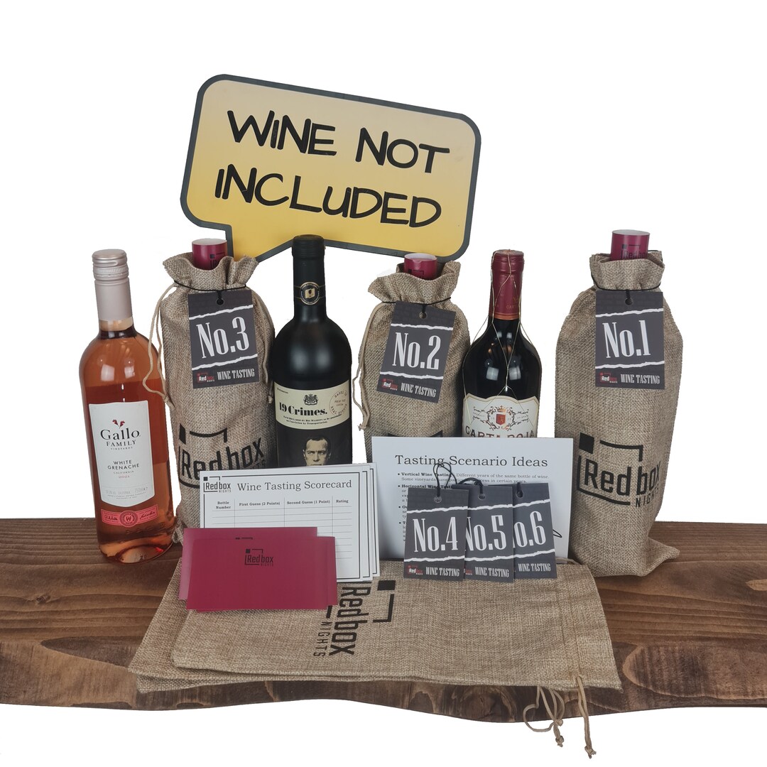 Blind Wine Tasting Kit 7 Pack Redbox Nights Fathers Day Etsy UK