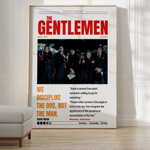 The Gentlemen Film Poster, Zimmer Dekor, Home Decor, Kunst Poster für Geschenk