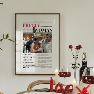 Pretty Woman Poster, Digital Download, 90s Movie Poster, Pretty Woman Gift, Julia Roberts, Richard Gere, Valentine&#39;s Day Gift, Gift idea