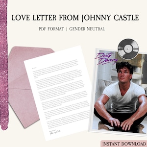Liebesbrief von Johnny Castle | Digitale Parodie Brief | Nicht personalisiert | Genderneutrale Sprache | Sofortdownload | PDF | Dreckstanz