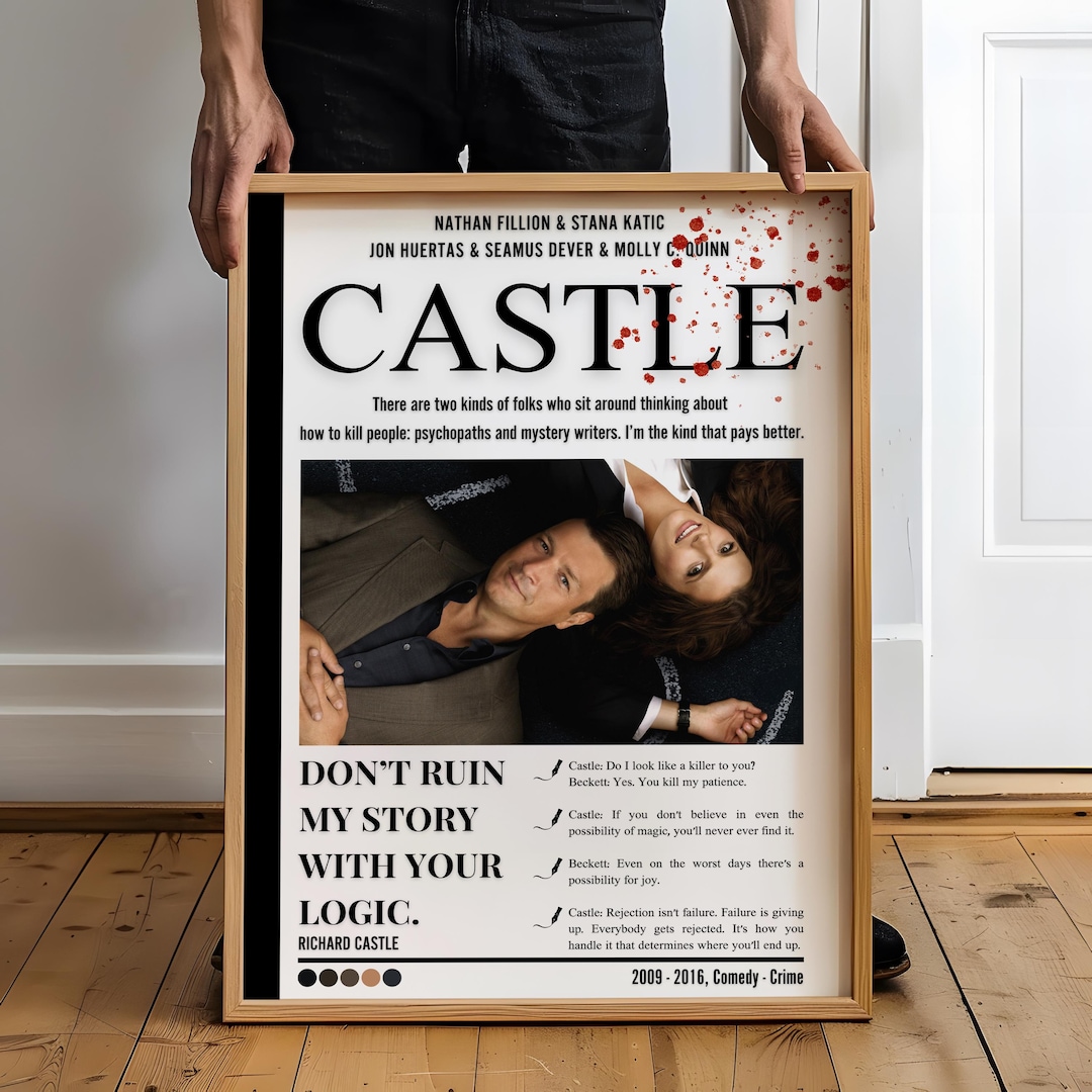 Castle (2009) Tv Series Poster, Digital Download, Crime Show Lover, Richard  Castle Kate Beckett, Nathan Fillion, Gift for Crime Show Lover