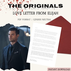 Liebesbrief von Elia | Digitaler Brief | Genderneutrale Sprache | Sofortdownload | Parodie Brief | Die Originale | Eliija Mikaelson