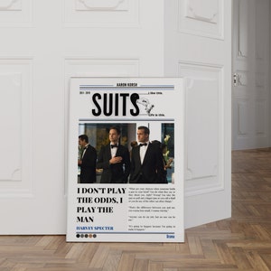 Suits Tv Series Poster, Harvey Specter, Suits, Print, Wall Art, Mike Ross Poster, Tv Show Print, Tv Series Gifts, Room Decor