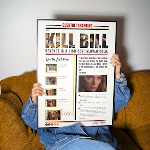 Mid Century Modern Kill Bill Movie Poster, Retro Movie Print, Kill bill Gifts, Gift for Tarantino fan, Digital Download, Modern Movie Poster