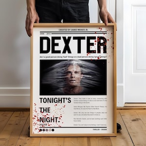 Dexter Poster, Dexter Print, TV Series Poster, Midcentury Art, Minimalist Art, Retro Poster, Vintage Poster, Home Decor, Digital Print