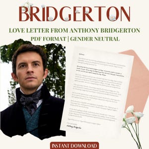 Digitaler Liebesbrief von Anthony Bridgerton, Gender-Neutrale Sprache, Sofort Download, Digitale Parodie Brief, Staffel 2 von Bridgerton