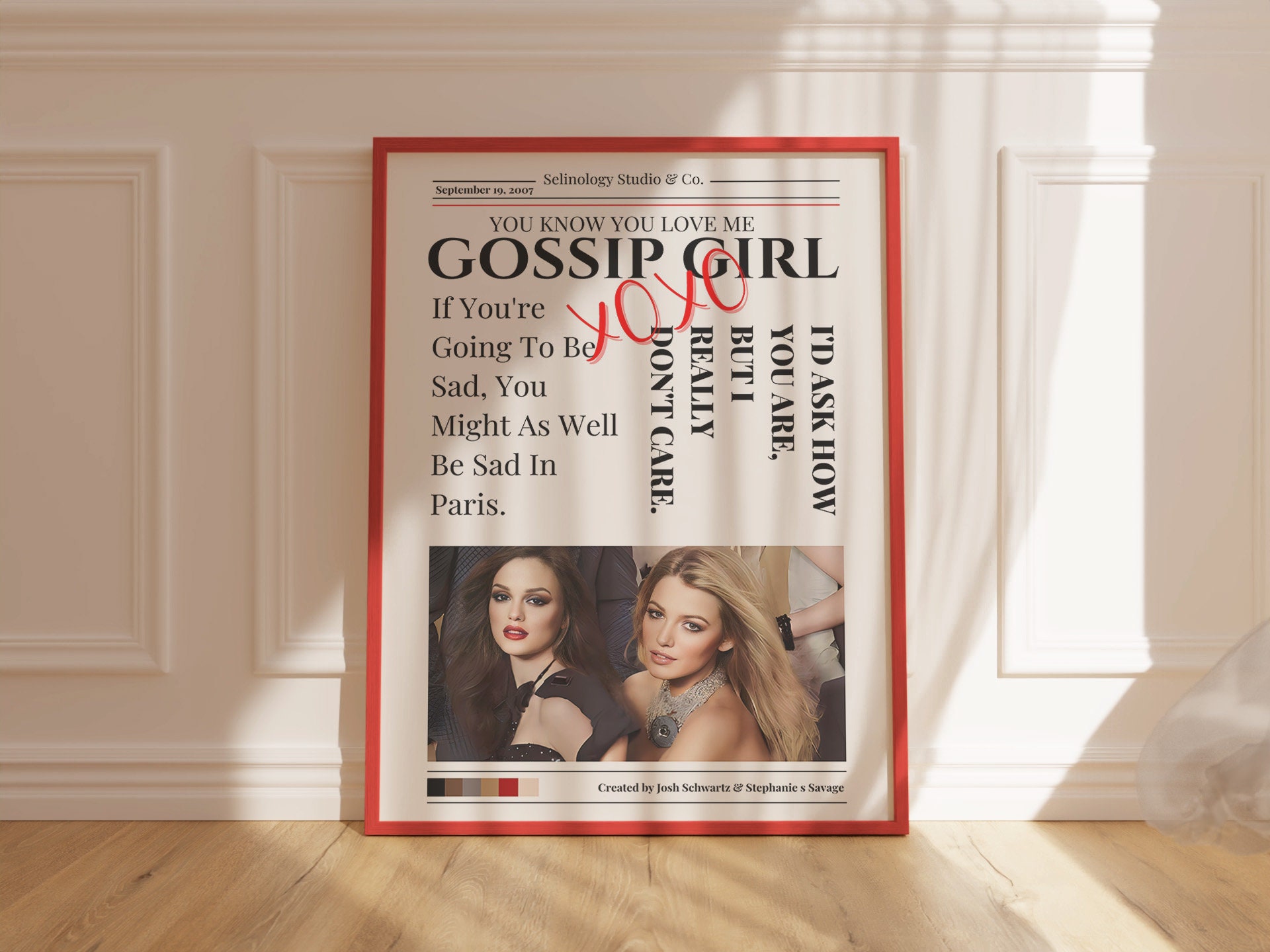 Affiche d'émission de télévision Gossip Girl Imprimé Gossip Girl Art mural  cinéma Impression numérique Affiches TV Cadeaux affiches Affiche de mode -   France