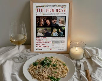 ホリデー映画ポスター、デジタルプリント、ジュード・ロウ、クリスマスプリント、クリスマスデコレーション、ホリデーパーティーギフト、ロマンスクリスマス映画ギフト