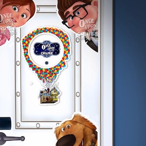 Disney Pixar Inspired Up Carl, Ellie, Dug & Kevin Character  Disney Cruise Magnets Disney Cruise Line Stateroom Door Decor-Pixar Day At Sea!
