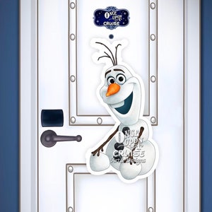 Disney Inspired Extra Large Frozen Olaf The Snowman Character For Disney Cruise Line Stateroom Door Decorating, Disney Cruise Magnet, DCL