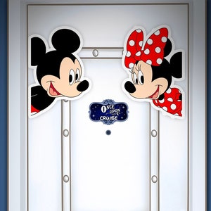 Disney Inspired Classic Mickey & Minnie Magnets Large Painted Characters For Disney Cruise Line Stateroom Door Decorating or Fish Extenders!