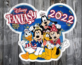 DCL Magnet Mickey, Minnie, Pluto, Goofy & Donald Fab 5 Disney Cruise Personalized 8&quot; and 5&quot; Magnets - Disney Cruise Magnets, Disney Magnet