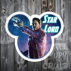 Disney Cruise Line Guardians Of The Galaxy Star Lord Inspired DCL Mickey Shaped Magnet - Perfect For Decorating Your Stateroom Door!