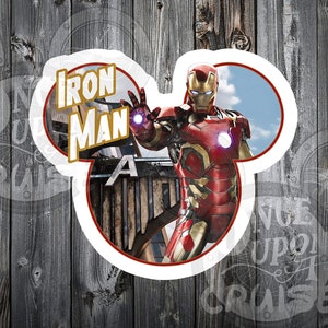 Disney Cruise Line Iron-Man Avengers Inspired DCL Mickey Shaped Magnet - Perfect For Decorating Your Stateroom Door, Fridge or Locker!