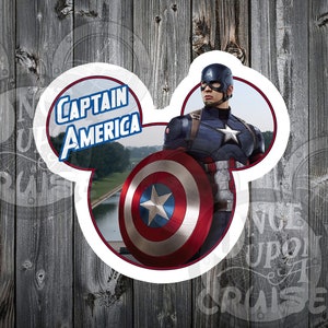 Disney Cruise Line Captain America Avengers Inspired Mickey Shaped Magnet - Perfect For Decorating Your Stateroom Door or Fridge At Home.!