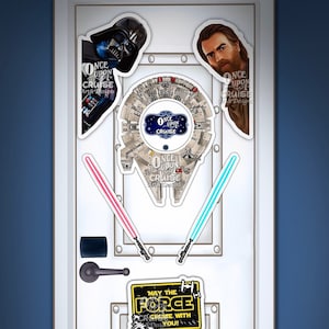 Disney Inspired Large Star Wars Millennium Falcon Porthole Darth Vader Obi Wan Lightsabers Disney Cruise Line Stateroom Door Decor Magnets