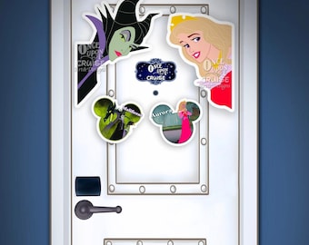Disney Inspired Sleeping Beauty Aurora & Maleficent Painted Characters For Disney Cruise Line Stateroom Door Decorating or Fish Extenders!