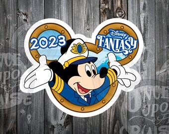 DCL Mickey Mouse And Mickey Shaped Porthole Disney Cruise Personalized 8" and 5" Magnets -Disney Cruise Magnet Stateroom Door Decor