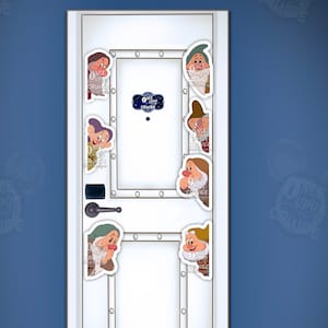 DCL Disney Cruise Snow White Seven Dwarfs Grumpy, Doc, Dopey, Sleepy, Sneezy, Bashful & Happy Disney Cruise Magnet, DCL Cruise Magnets