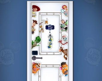 Disney Inspired Mini Pixar Toy Story Woody, Buzz, Slinky Dog, Aliens, Fork & Friends Characters- Disney Cruise Line Magnet, Disney Magnets