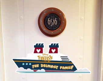 Personalized Large Disney Cruise Ship Inspired Digitally Painted Art For Disney Cruise Line Stateroom Door Decorating!