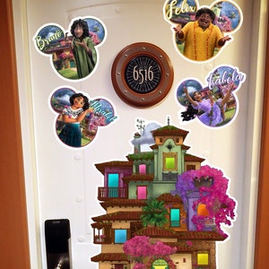 Disney Inspired Extra Large Encanto Madrigal Casita With Hidden Mickey Painted Character For Disney Cruise Line Stateroom Door Decorating!