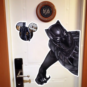 Destiny Disney Cruise Large Painted Wakanda Black Panther Character Disney Cruise Magnet - DCL Stateroom Door Decor-Marvel Day At Sea
