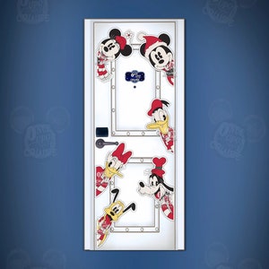 Disney Wish Inspired Very Merry Christmas Mickey, Minnie, Donald, Goofy, Pluto and Daisy Characters Art For Disney Cruise Line Door Decor!
