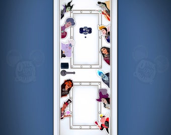 Disney Cruise Disney Villains Lady Tremaine, Hades, Maleficent, Cruella, Mother Gothel, Hook, Scar Etc. Art Disney Magnet - Door Decorating!
