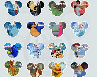 DCL Disney Cruise Line Personalized Celebration Mickey Shaped Character Magnets - Perfect For Decorating Your Stateroom Door Decor!