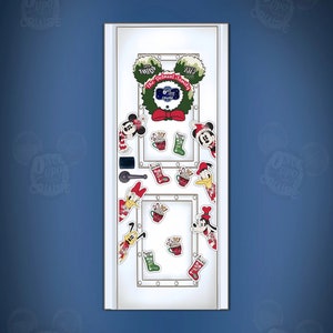 Disney Wish Inspired Very Merry Christmas Set Mickey, Minnie, Donald, Goofy, Pluto and Daisy Art For Disney Cruise Line Stateroom Doors!