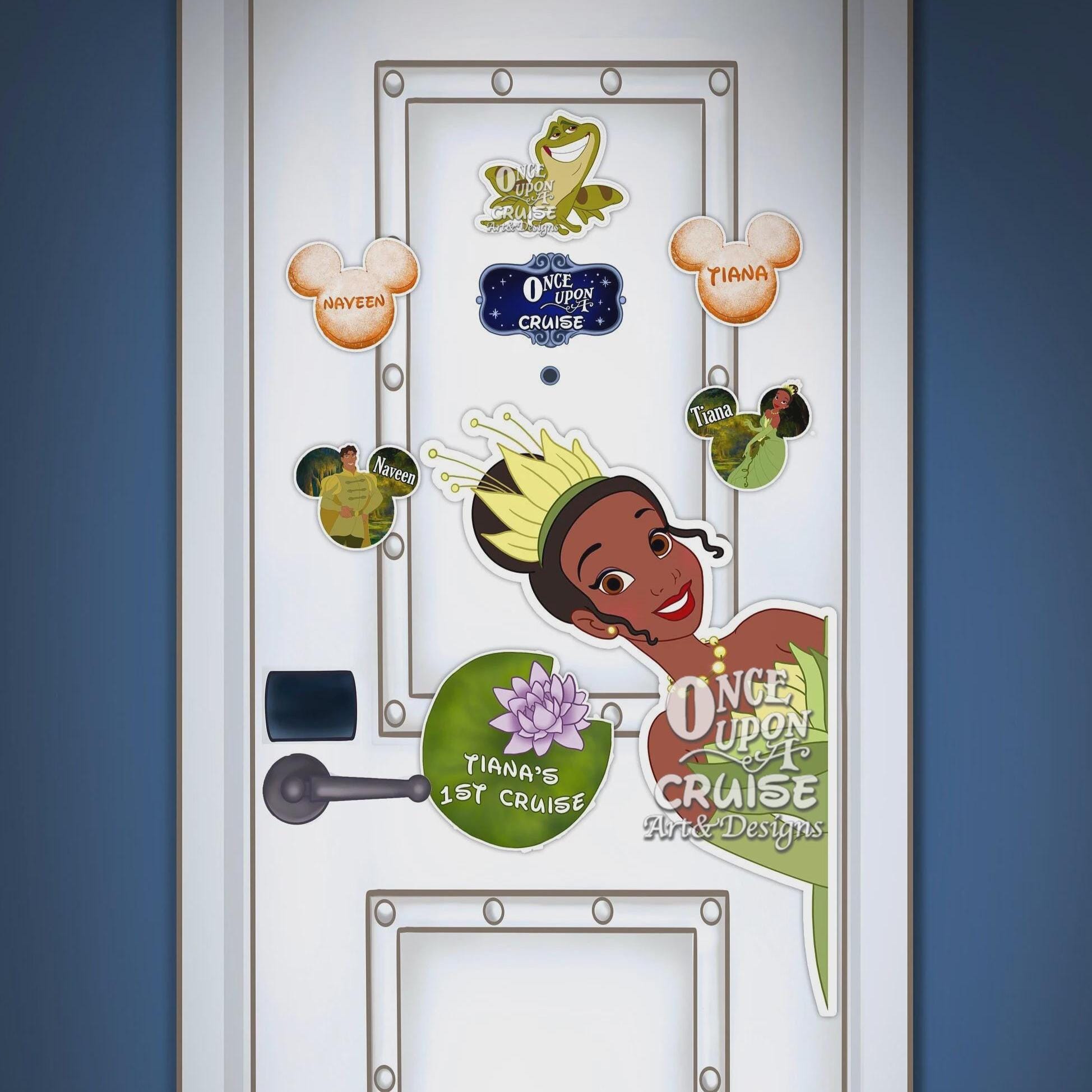 Disney Inspired Extra Large Painted Tiana Prince Naveen Princess