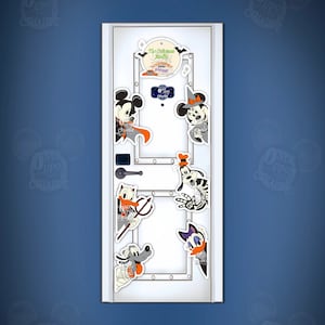 Disney Wish Inspired Haunted Halloween Mickey, Minnie, Donald, Goofy, Pluto and Daisy Characters Art For Disney Cruise Line Stateroom Doors!