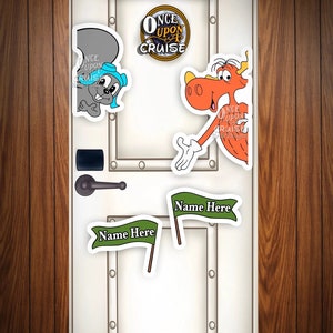 Disney Wonder Cruise Inspired Rocky & Bullwinkle Themed Characters For Alaskan Disney Cruise Line Stateroom Door Decorating!