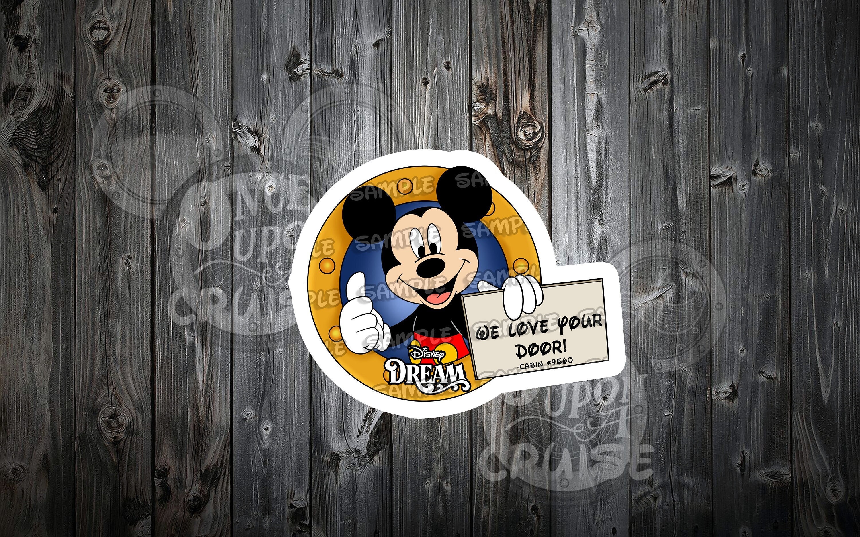 Shop Exclusive We Love Your Door Mickey With Personalized Sign Sets - Disney Cruise And Fish Extenders Custom Magnets! Disney Cruise Magnets