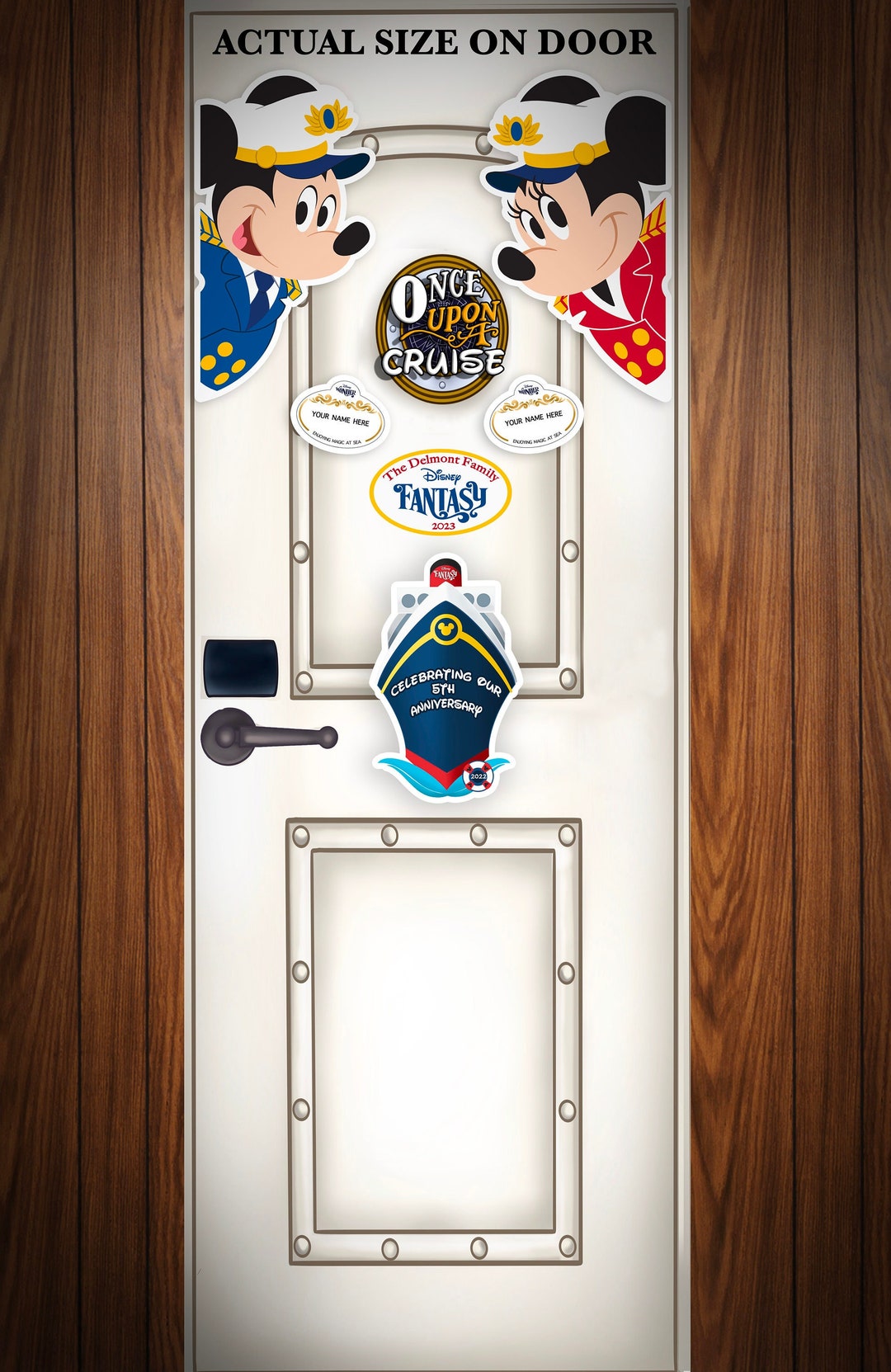 Disney Cruise Captain Minnie & Captain Mickey Disney Cruise Name Tag