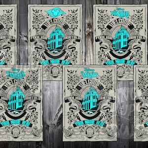 DCL Treasure Haunted Mansion Tarot Cards Halloween On The High Seas Disney Cruise Personalized 8&quot; and 5&quot; Magnets - Fish Extenders!