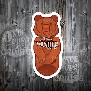 DCL Bear Totem Print Disney Alaskan Cruise Personalized 8&quot; & 5&quot; Magnets - Disney Cruise Magnet, Alaskan Cruise Magnets, Brother Bear Magnet