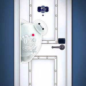 Disney Inspired Large Painted Big Hero 6 Nurse Baymax Perfect For Disney Cruise Line Stateroom Door Decorating Fish Extenders!