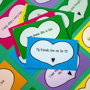 Lot de cartes d'affirmation positive et de coloriage pour enfants - Uniquement vous, TÉLÉCHARGEMENT IMMÉDIAT, PDF, pleine conscience, éducatif, 9 à 12 ans