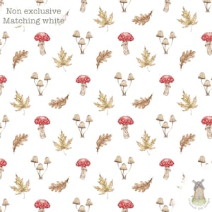 Autumn Howard Seamless Design Pinecone Leaf and Mushroom digital design 5inch x 5inch 300dpi