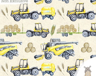 Making Bales Tractor and Hay Bales seamless Non-Exclusive design.