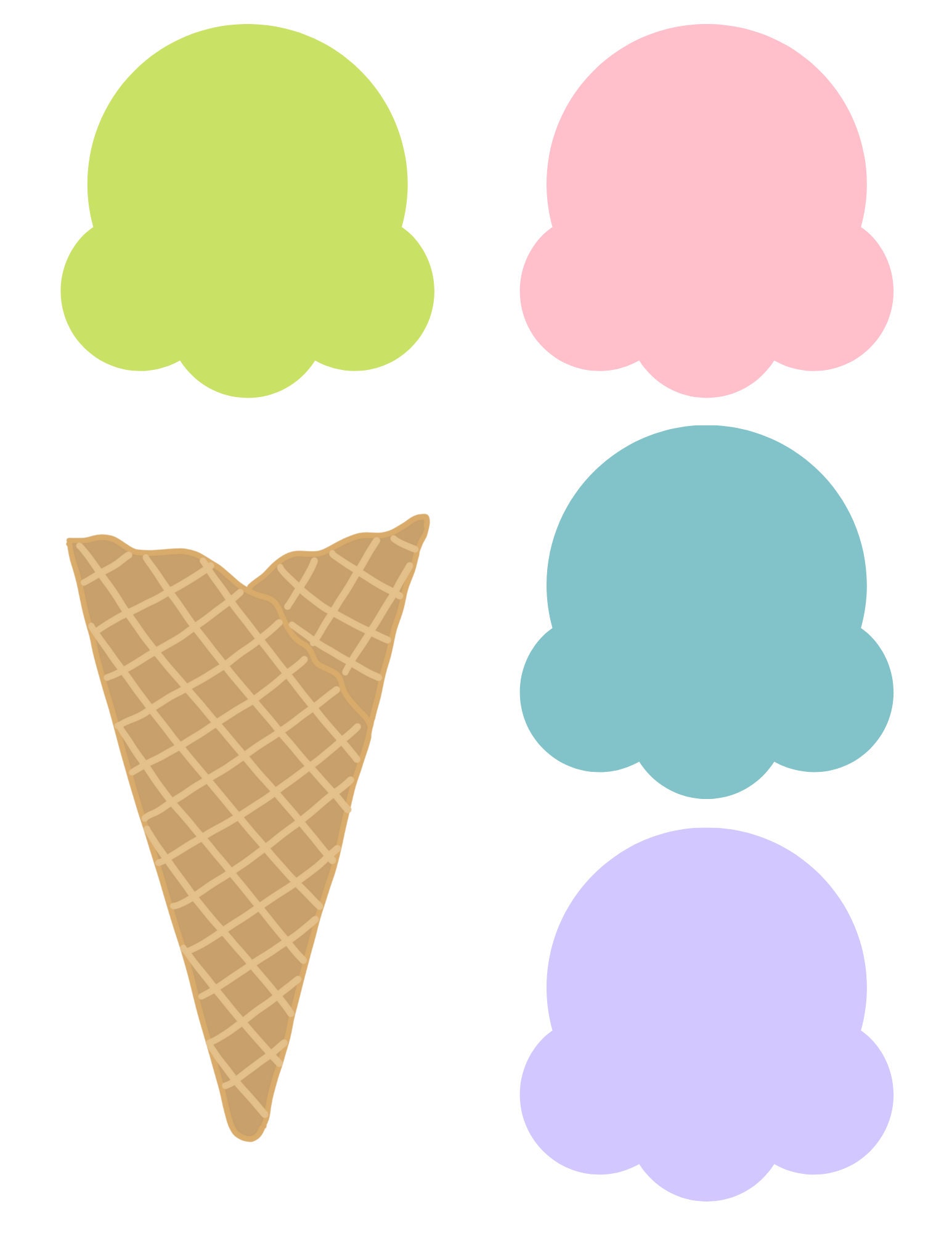 Ice Cream Math Counting, Preschool Printable, Busy Book Activity ...