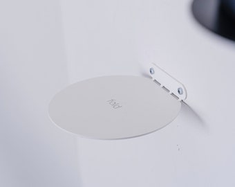 Estante Befold redondo, 16 cm, blanco | estantes de pared/pared de acero minimalistas, flotantes, invisibles para plantas, adornos o libros
