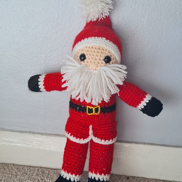 Crocheted Santa , Christmas, holidays, gifts, plushies, Crocheted, giftideas