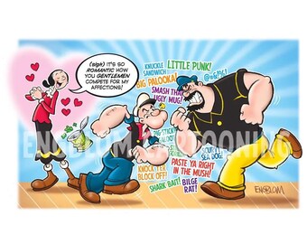 Popeye vs. Bluto Print