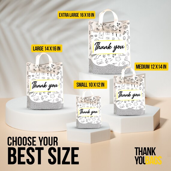 Small plastic thank you bags hotsell